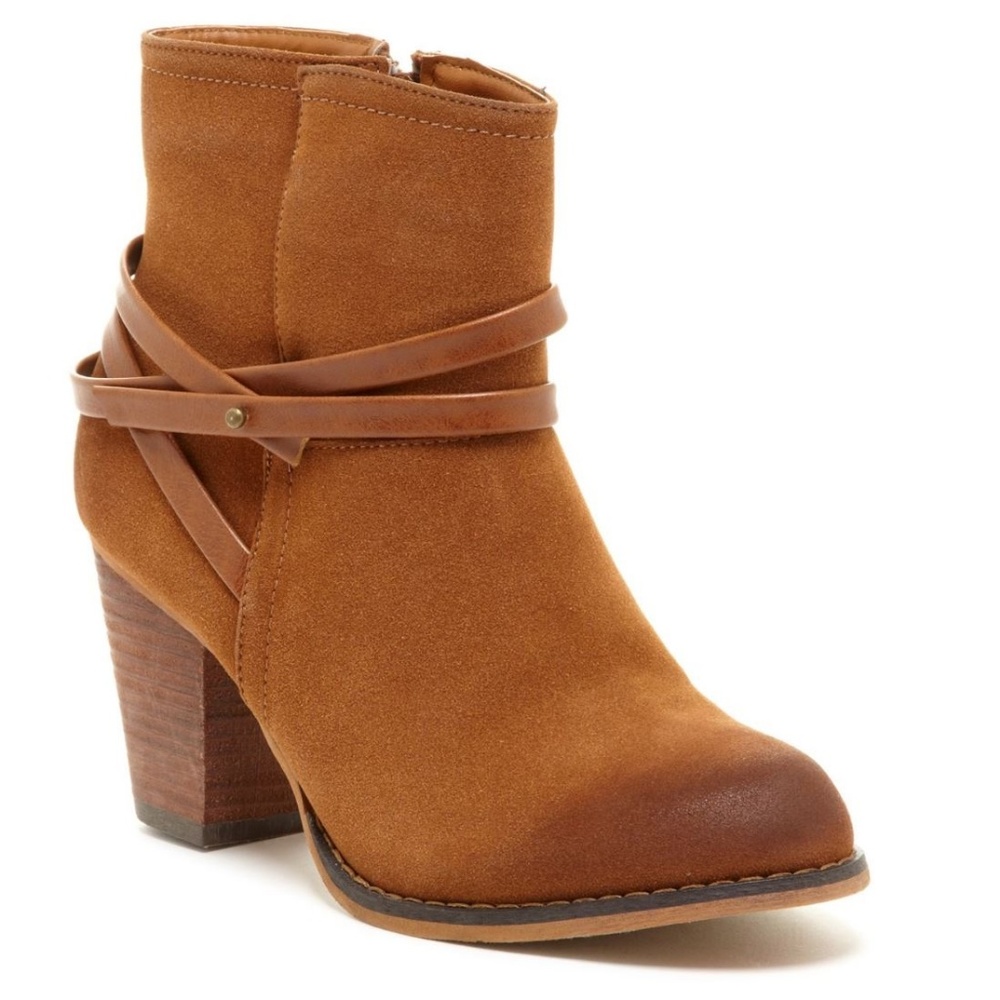 BUCCO Emmy Brown Camel Tan Zipper Ankle Boots Booties Sz 8.5 EUC - Picture 6 of 8